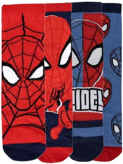 Cerda Spiderman Μακριές 4Pack με Κουμπαρά Κόκκινο