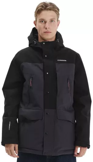 Emerson 252.EM10.29 Παρκά Αδιάβροχο με Κουκούλα Ebony / Black