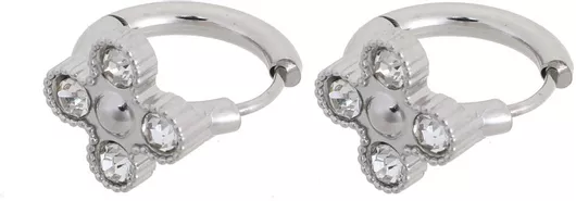 Bag to Bag CX-2851-20-SILVER Κρίκοι από Ανοξείδωτο Ατσάλι με Πέτρες 
