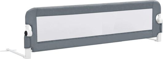 vidaXL Πτυσσόμενο Προστατευτικό Κάγκελο Κρεβατιών από Ύφασμα Γκρι 150x42cm