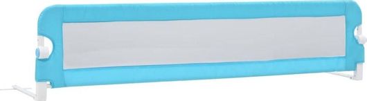 vidaXL Πτυσσόμενο Προστατευτικό Κάγκελο Κρεβατιών από Ύφασμα Γαλάζιο 180x40.5x42cm