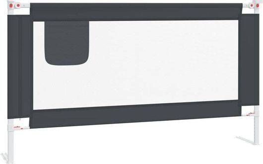 vidaXL Πτυσσόμενο Προστατευτικό Κάγκελο Κρεβατιών από Ύφασμα Γκρι 150x25x95cm