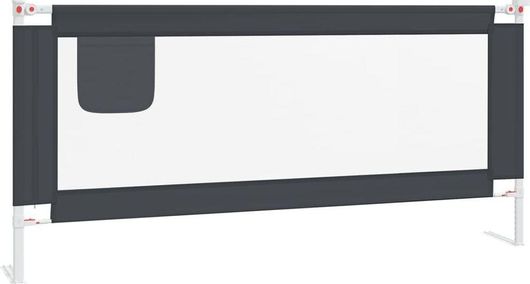 vidaXL Dolcenanna Pop Πτυσσόμενο Προστατευτικό Κάγκελο Κρεβατιών από Ύφασμα Γκρι 200x25x95cm