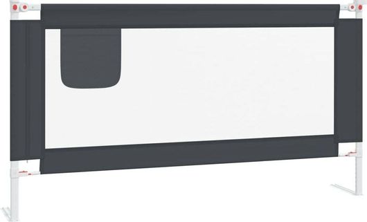 vidaXL Πτυσσόμενο Προστατευτικό Κάγκελο Κρεβατιών από Ύφασμα Γκρι 160x25x95cm