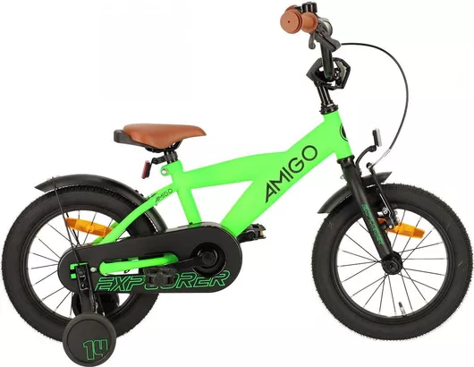 Amigo Explorer 18" Παιδικό Ποδήλατo Πόλης με Σκελετό Αλουμινίου Πράσινο