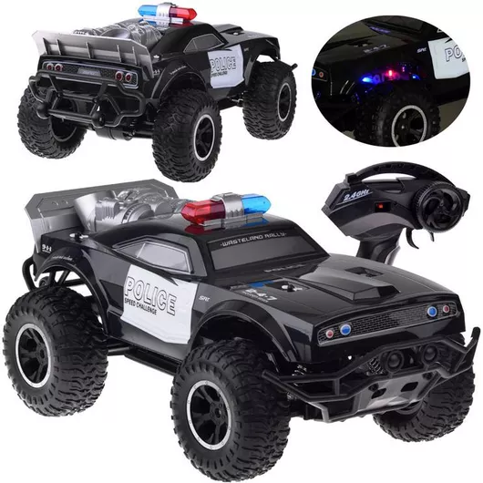 Large Police Monster Truck Controlled Car Remote Control Lighting Rc0626