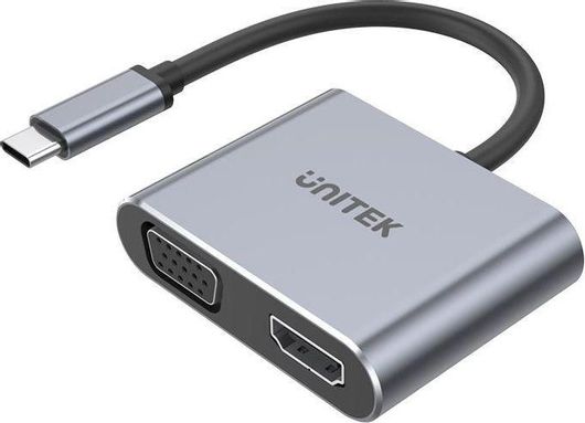Docking Station Laptop Unitek D1049A USB-C με HDMI 4K Ασημί