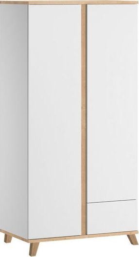 Ντουλάπα Bebe Stars Cappuccino Δίφυλλη 105x55x196cm Λευκό