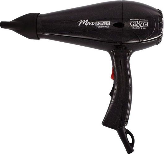 Πιστολάκι Μαλλιών Gi&Gi Hairtech 9000 Max Power Turbo Επαγγελματικό 2500W Μαύρο