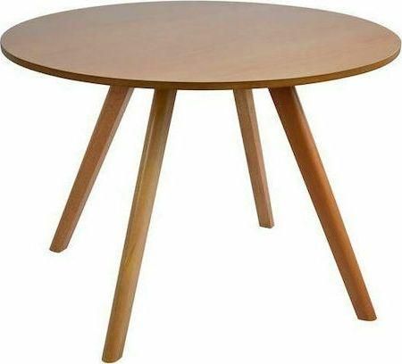 Τραπέζι Κουζίνας Στρογγυλό Φυσικό 110x110cm