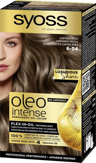 Βαφή Μαλλιών Syoss Oleo Intense 6.54 Ξανθό Σκούρο Σαντρέ Μπεζ 50ml