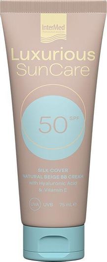 InterMed Luxurious SunCare Αντηλιακή Κρέμα Προσώπου SPF50 με Χρώμα Natural Beige 75ml
