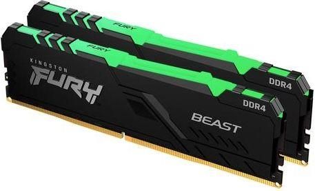 Μνήμη RAM Kingston Fury Beast RGB 32GB DDR4 3600 Mhz 2x16GB