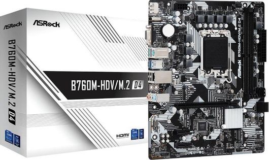 Μητρική Κάρτα ASRock B760M-HDV / M.2 D4 Micro ATX με Intel 1700 Socket