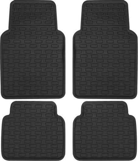 Πατάκια Αυτοκινήτου Γλωσσα Λάστιχο Σετ 4τμχ Μαύρο