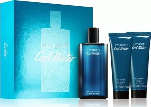 Davidoff Cool Water Eau De Toilette 125ml, Shower Gel 75ml & After Shave 75ml
