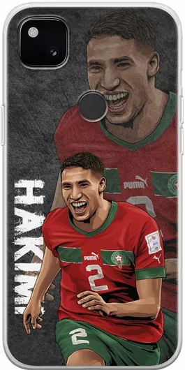 Football Stars - Achraf Hakimi Morocco Google Pixel 4a 4G Flexible TPU(Διάφανη Σιλικόνη)