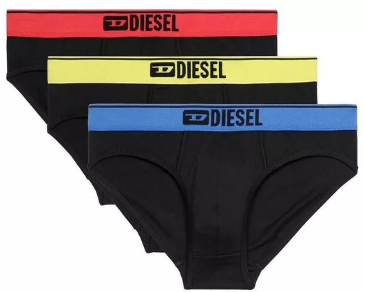 Diesel Ανδρικά Σλιπ Μαύρο Μονόχρωμα 3Pack