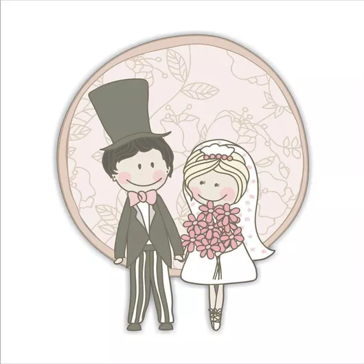 Pvc Forex Σχέδιο Γάμος Ζευγάρι 2 25cm X 25cm