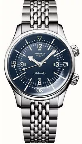 Longines Legend Diver Ανδρικό Ρολόι Αυτόματο με Ασημί Μεταλλικό Μπρασελέ