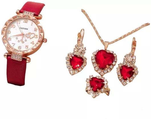 Woman's Fashion Σετ Κοσμημάτων με Κολιέ , Σκουλαρίκια & Δαχτυλίδι