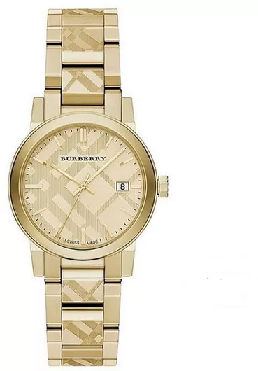 Burberry Γυναικείο Γυναικείο Ρολόι Μπαταρίας με Χρυσό Μεταλλικό Μπρασελέ
