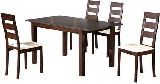 Σετ Τραπέζι Κουζίνας Miller Επεκτεινόμενο Ξύλινο 120(+30)x80x74cm