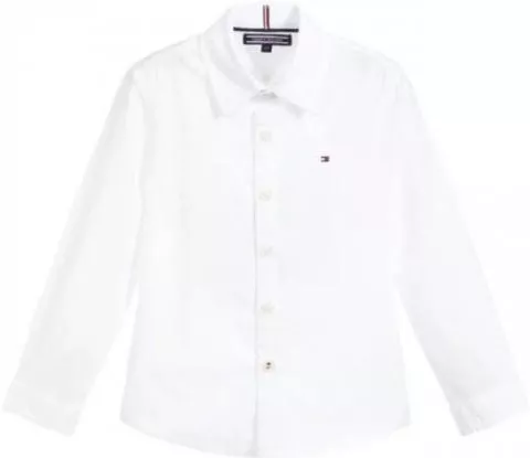Tommy Hilfiger KB0KB06965-YBR Solid Strech Poplin Μακρυμάνικο Λευκό