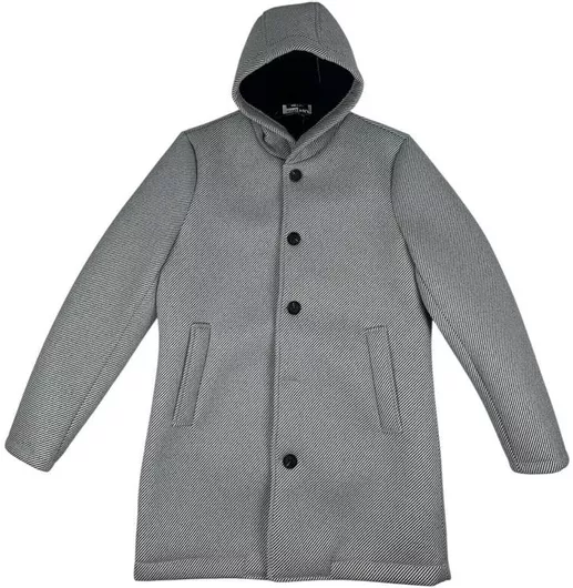 Angel Shopping SK5202-3 Ημίπαλτο με Κουκούλα Γκρι