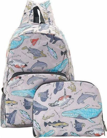 Παιδική Τσάντα Πλάτης Eco Chic Υφασμάτινη Γκρι