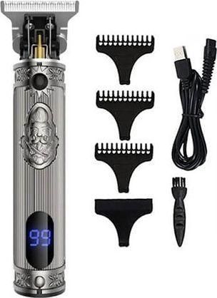 Κουρευτική Μηχανή Kemei ΚΜ-700H Επαναφορτιζόμενη Ασημί