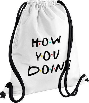 Παιδική Τσάντα Πλάτης Koupakoupa Υφασμάτινη Λευκό