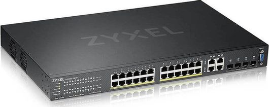 Switch Zyxel GS2220-28HP Managed L2 PoE+ με 24 Θύρες Gigabit 1Gbps Ethernet & 4 SFP Θύρες