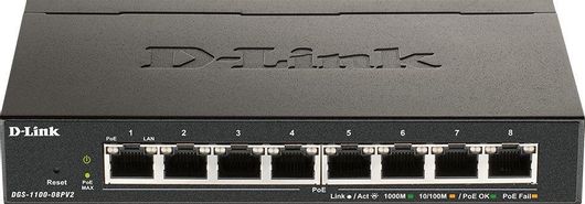 Switch D-Link DGS-1100-08PV2 Managed L2 PoE+ με 8 Θύρες Ethernet