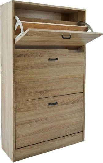 Παπουτσοθήκη Ankor Ξύλινη με 3 Ράφια 63x24x115cm