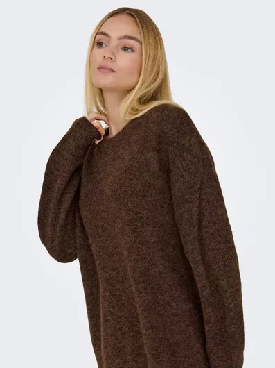 Boxy Γυναικείο Πουλόβερ Καφέ