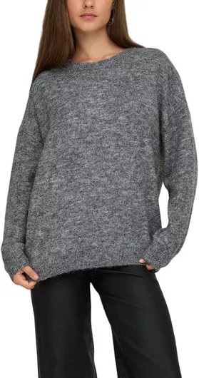 Boxy Γυναικείο Πουλόβερ Γκρι Σκούρο