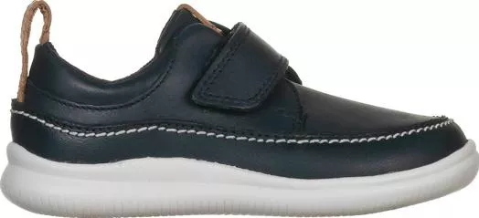 Clarks Δερμάτινα Παιδικά Μοκασίνια με Σκρατς Navy Blue
