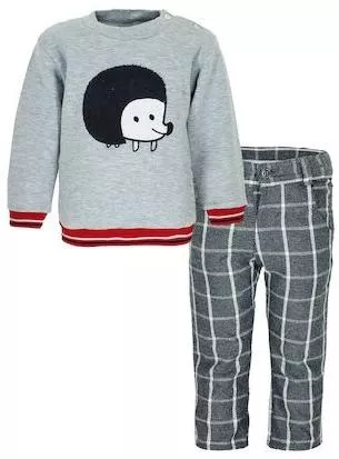 All Stars Kids Fashion 12915 Σκαντζόχοιρος με Παντελόνι 2τμχ Γκρι
