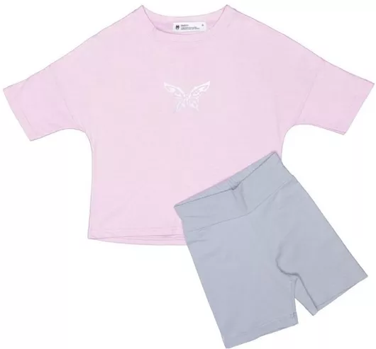 Emery Kids 21-1312 με Σορτς 2τμχ Ροζ / Γκρι 