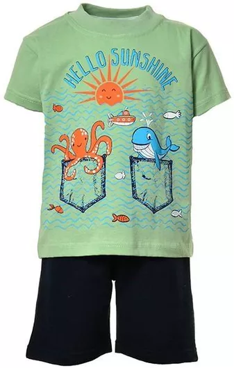 All Star Kids Fashion 15325 με Σορτς 2τμχ Μέντα / Μαύρο 