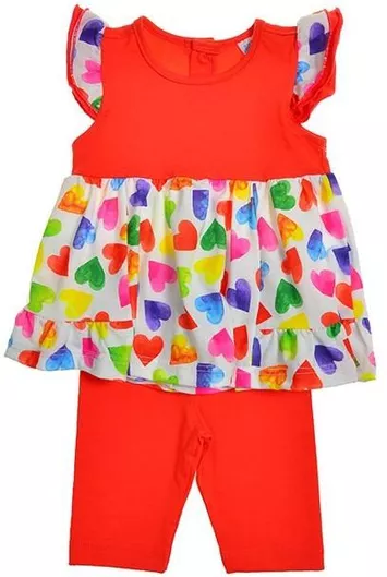 All Stars Kids Fashion 15211 με Κολάν 2τμχ Κόκκινο / Πολύχρωμο