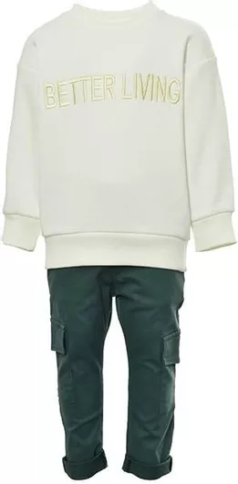 All Star Kids Fashion 15619 με Παντελόνι 2τμχ Λευκό / Πετρόλ 