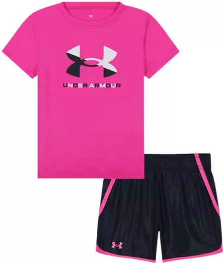 Under Armour Logo Wowen με Σορτς 2τμχ Φούξια / Μαύρο