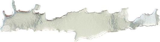 Αυτοκόλλητο Αυτοκινήτου ''Κρήτη΄΄ 15Cm X 3 / 5Cm Ασημί Με Επικάλυψη Σμάλτου 1 Τεμάχιο