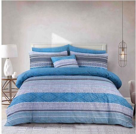 Σετ Μαξιλαροθήκες Lino Home Surviaμε Φάσα 70x50cm Γαλάζιο