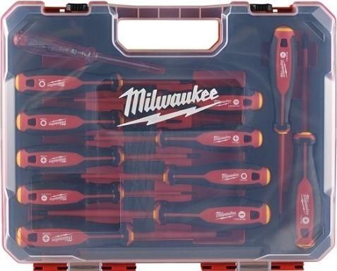 Κατσαβίδια Ηλεκτρολόγου Milwaukee Μαγνητικά Vde 1000v Σετ 12τμχ