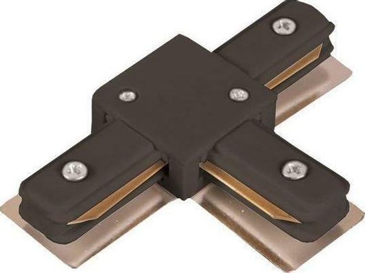 Σύνδεσμος Ράγας Φωτιστικών Eurolamp 145-55145 Αλουμίνιο Ταφ 2 Καλωδίων Μαύρος για Σποτ Μαύρο