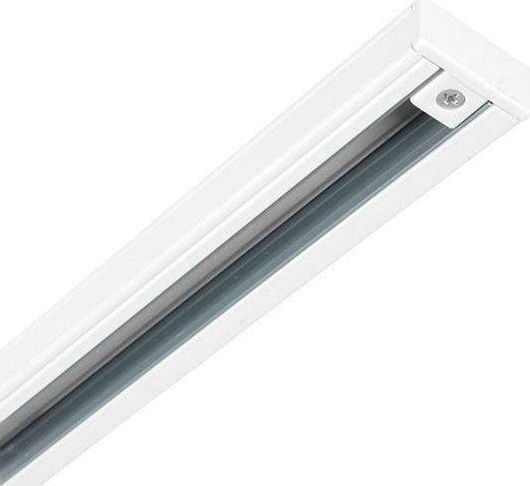 Ράγα Φωτιστικών Eurolamp 145-55130 Αλουμίνιο 2 Καλωδίων 1m για Σποτ Λευκό