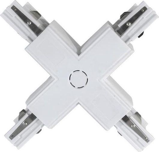 Σύνδεσμος Ράγας Φωτιστικών Eurolamp 145-55172 Αλουμίνιο 4 Καλωδίων Λευκός για Σποτ Λευκό